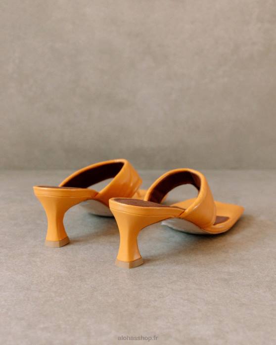 femmes orange épicée P64N499 Alohas jolla - sandales en cuir végétalien orange