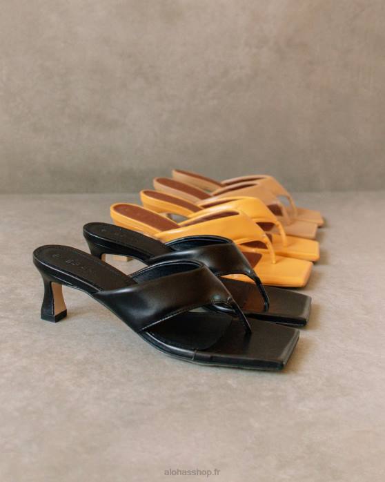 femmes orange épicée P64N499 Alohas jolla - sandales en cuir végétalien orange