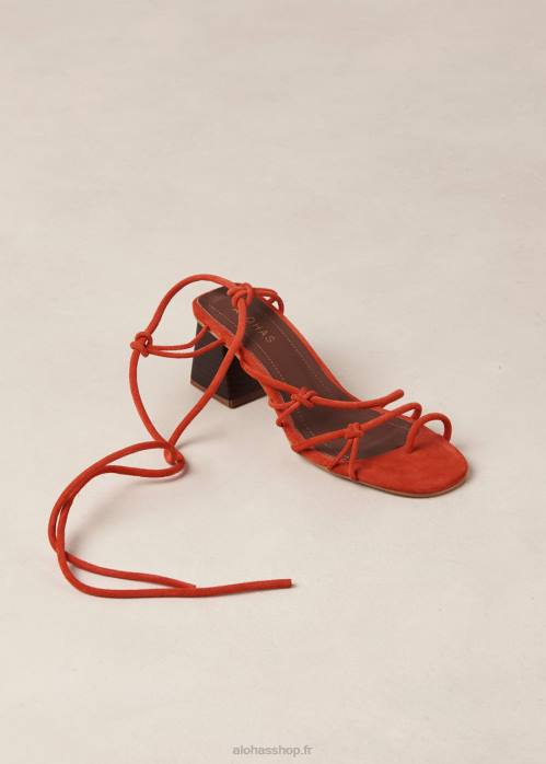 femmes pomélo orange P64N245 Alohas goldie - sandales en daim orange