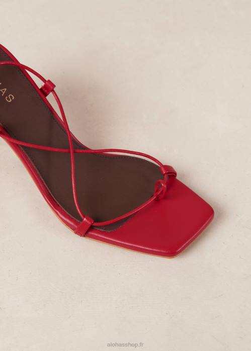 femmes rouge P64N297 Alohas bellini - sandales en cuir rouge