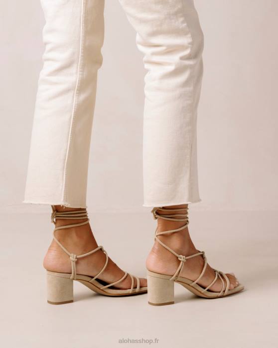 femmes sable P64N167 Alohas paloma - sandales en daim beige