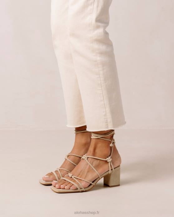 femmes sable P64N167 Alohas paloma - sandales en daim beige
