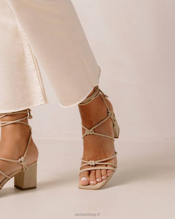 femmes sable P64N167 Alohas paloma - sandales en daim beige