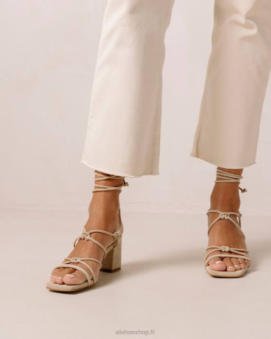 femmes sable P64N167 Alohas paloma - sandales en daim beige