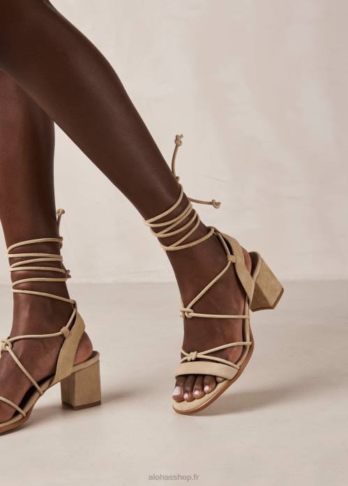 femmes sable P64N172 Alohas sophie - sandales en daim beige
