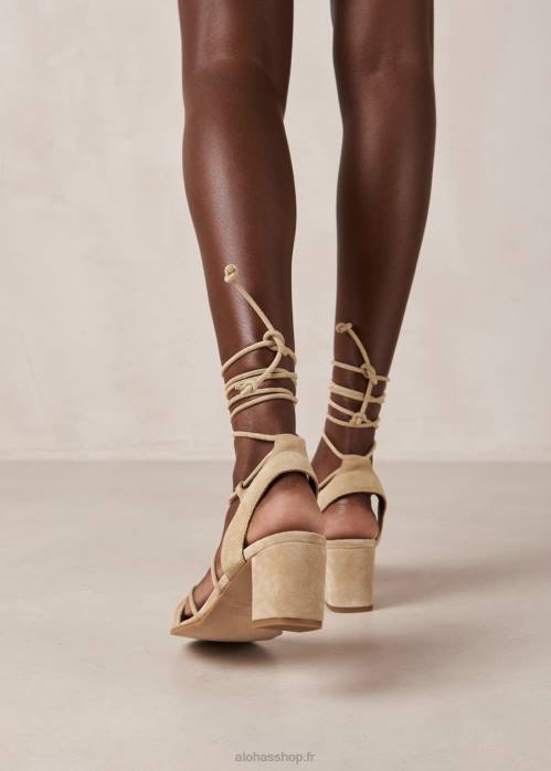 femmes sable P64N172 Alohas sophie - sandales en daim beige