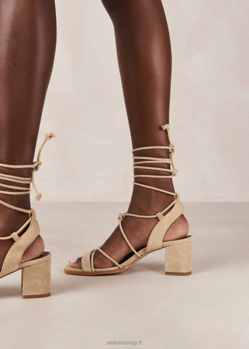 femmes sable P64N172 Alohas sophie - sandales en daim beige