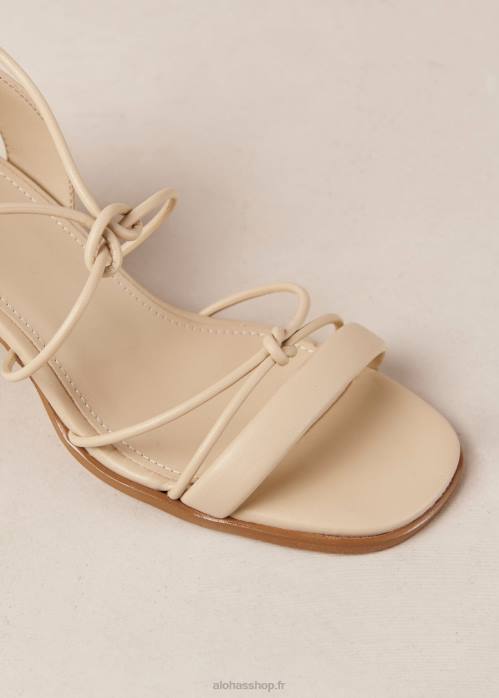 femmes sable P64N180 Alohas sophie - sandales en cuir vegan beige