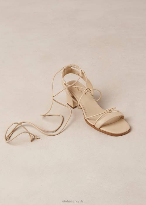 femmes sable P64N180 Alohas sophie - sandales en cuir vegan beige