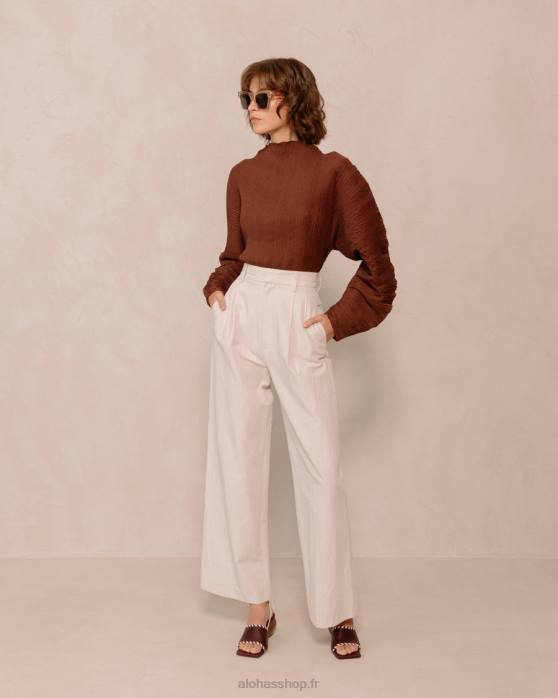 femmes vin de bourgogne P64N373 Alohas minou - sandales en cuir rouge