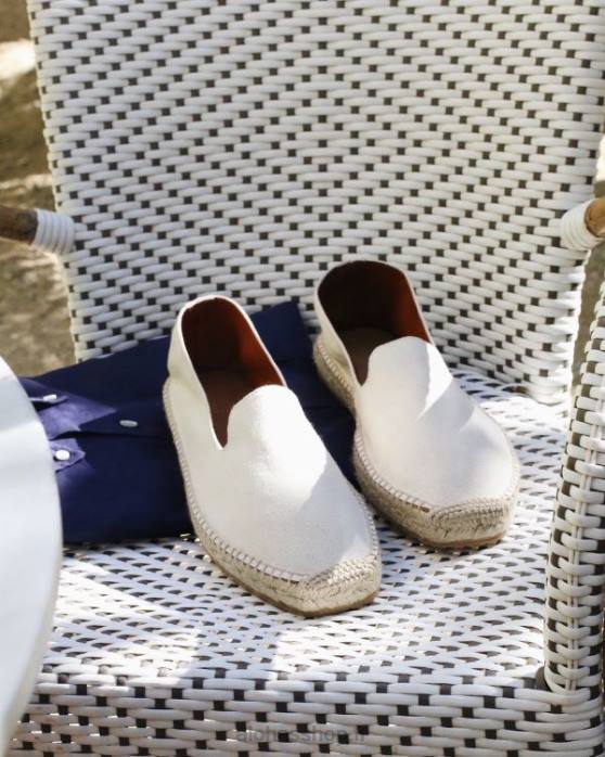 femmesP64N555 Alohas apoint - espadrilles en cuir blanc