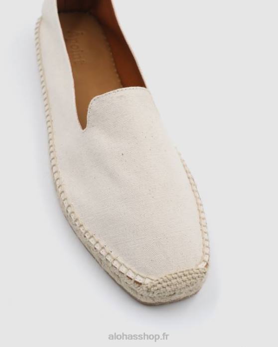 femmesP64N555 Alohas apoint - espadrilles en cuir blanc