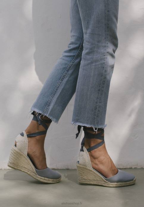 femmes gris P64N437 Alohas clara by day - espadrilles en toile grise