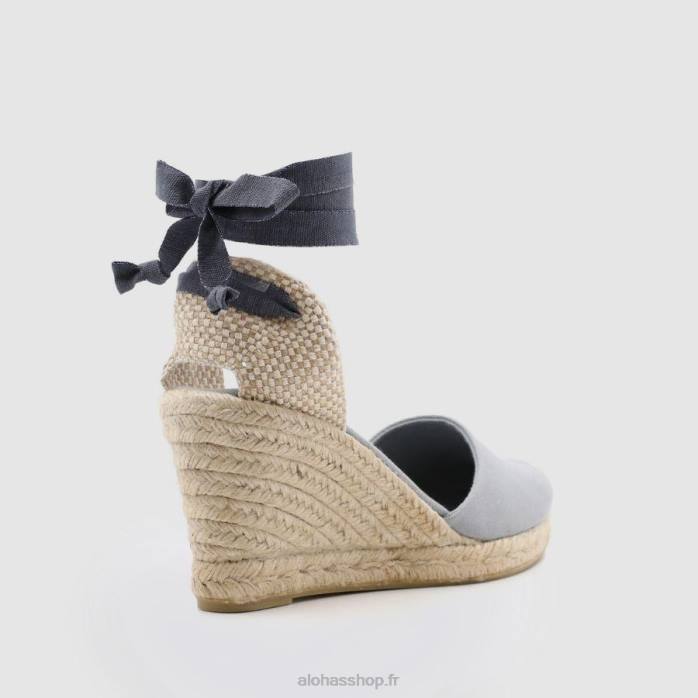 femmes gris P64N437 Alohas clara by day - espadrilles en toile grise
