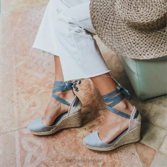 femmes gris P64N437 Alohas clara by day - espadrilles en toile grise