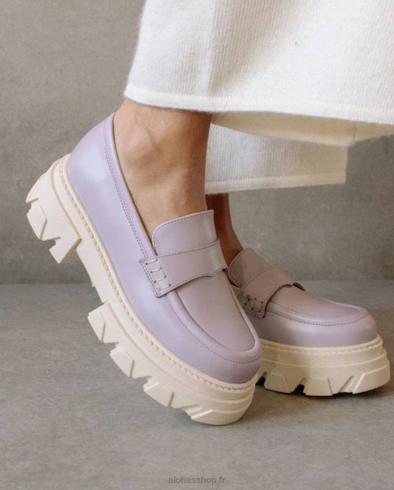femmes mauve P64N32 Alohas trailblazer - mocassins en cuir violet