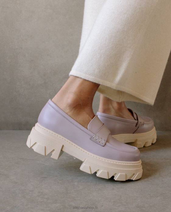 femmes mauve P64N32 Alohas trailblazer - mocassins en cuir violet