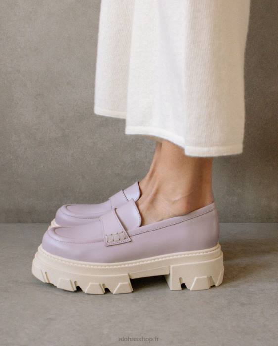 femmes mauve P64N32 Alohas trailblazer - mocassins en cuir violet