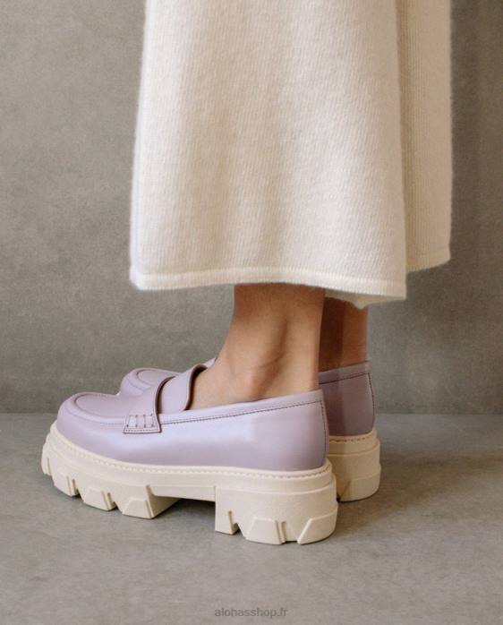 femmes mauve P64N32 Alohas trailblazer - mocassins en cuir violet