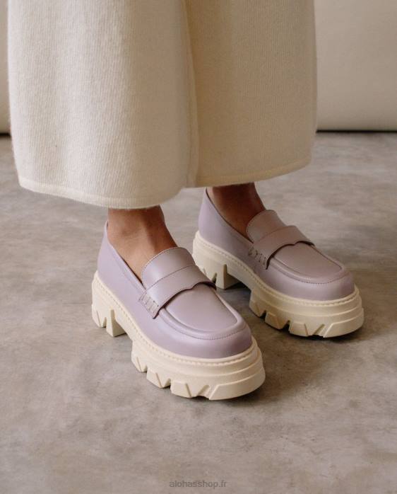 femmes mauve P64N32 Alohas trailblazer - mocassins en cuir violet