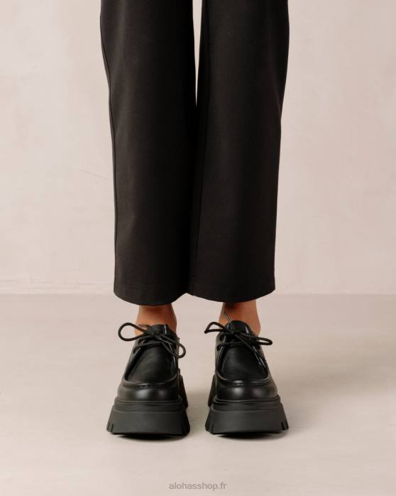 femmes noir P64N154 Alohas tycoon - mocassins en cuir noir