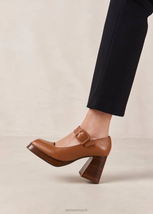 femmes bronzer P64N286 Alohas oregon - escarpins en cuir marron