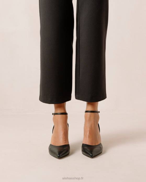 femmes noir P64N81 Alohas cendrillon - escarpins en cuir noir