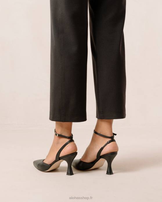femmes noir P64N81 Alohas cendrillon - escarpins en cuir noir