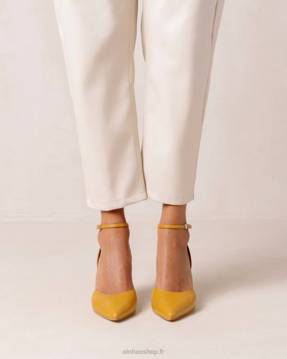 femmes souci jaune P64N86 Alohas cendrillon - escarpins en cuir jaune