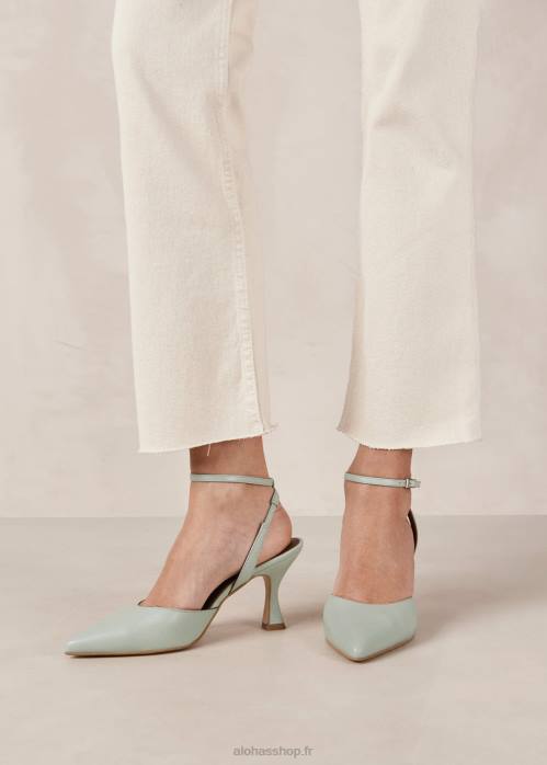 femmes verdoyant P64N79 Alohas cendrillon - escarpins en cuir vert