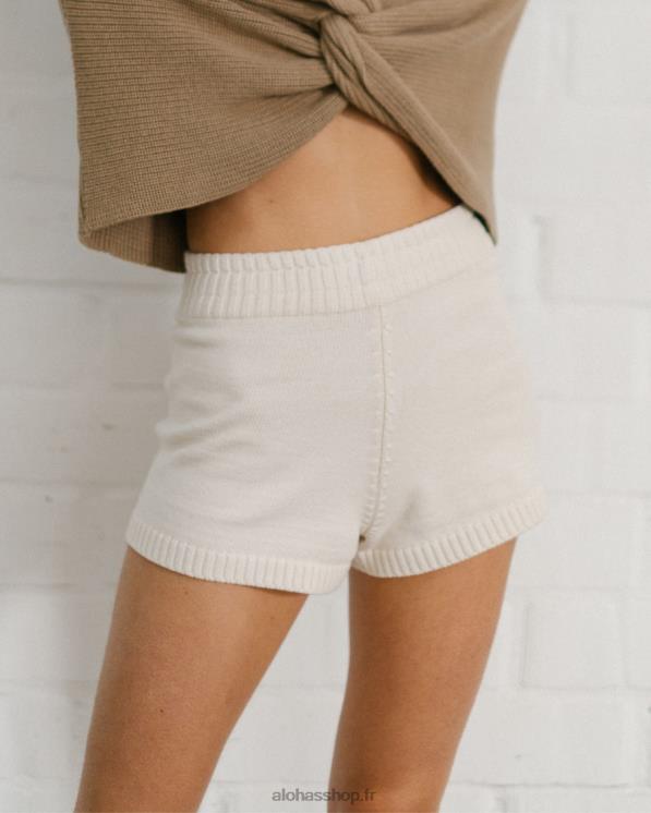 Alohas Women Nice - White Knit Shorts Off White 04X4R724