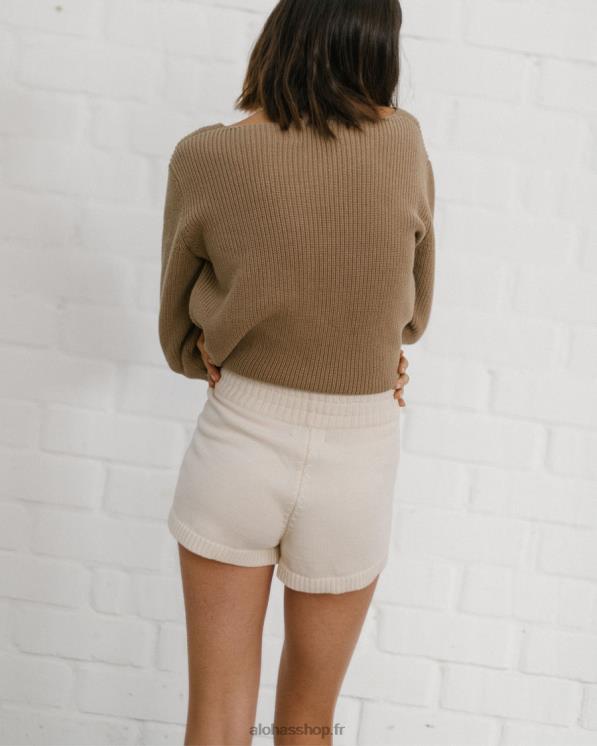 Alohas Women Nice - White Knit Shorts Off White 04X4R724