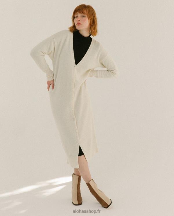 Alohas Women Pursuit - White Knit Cardigan Ivory 04X4R716