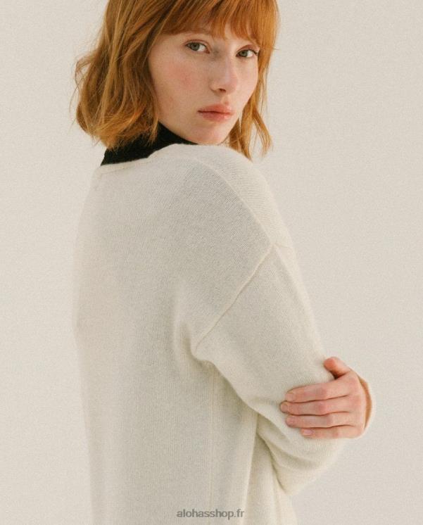 Alohas Women Pursuit - White Knit Cardigan Ivory 04X4R716