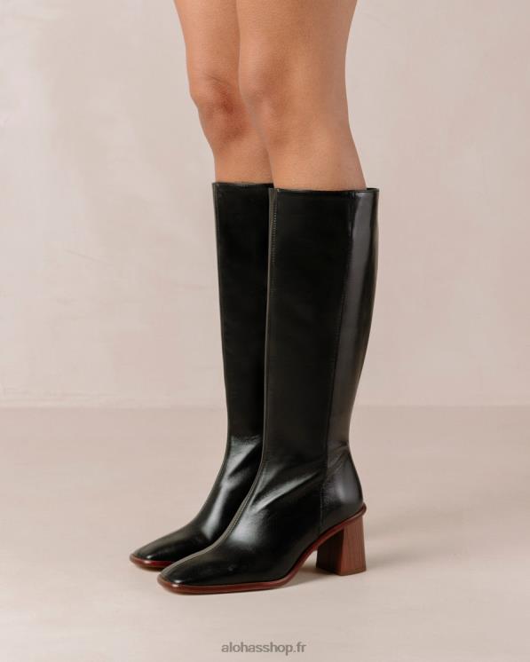Alohas Women East - Black Leather Boots Black 04X4R52