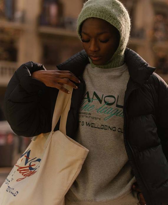 femmesP64N753 Alohas la ligue - sweat à capuche gris