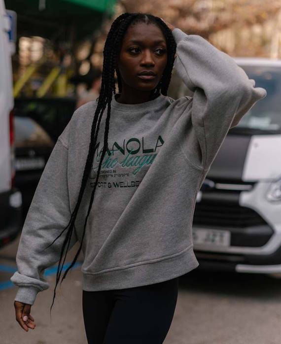 femmesP64N753 Alohas la ligue - sweat à capuche gris