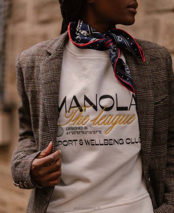 femmesP64N757 Alohas the league - sweat blanc coco