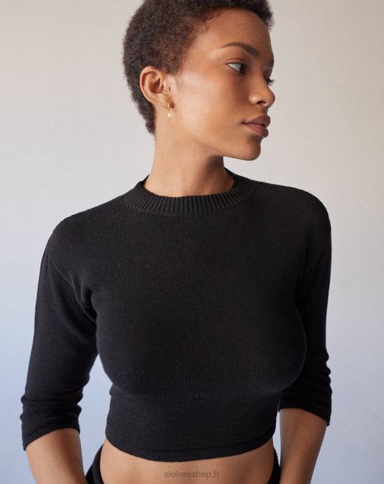 femmesP64N901 Alohas décontracté - pull noir