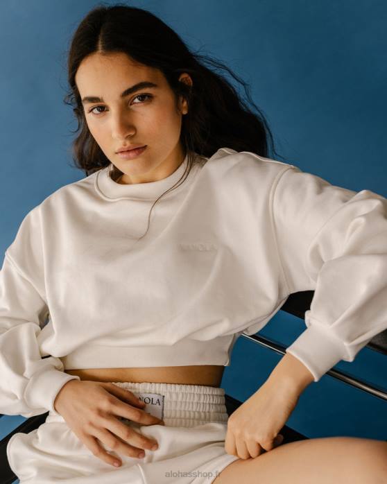 femmesP64N940 Alohas menina - pull en coton blanc