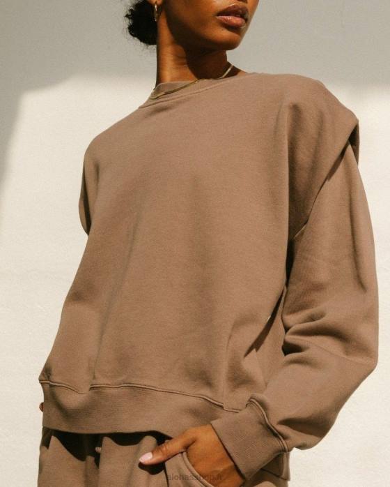 femmes brun muscade P64N1000 Alohas doppio - haut en coton marron