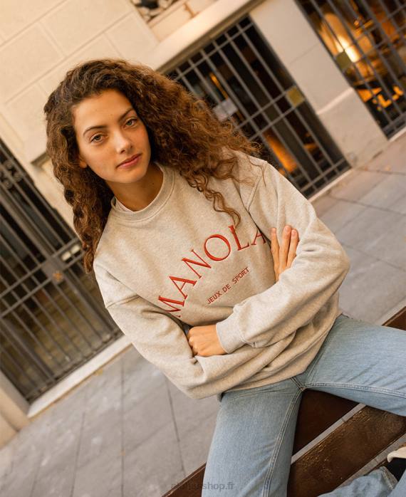 femmes gris chiné P64N899 Alohas iconica - sweat gris