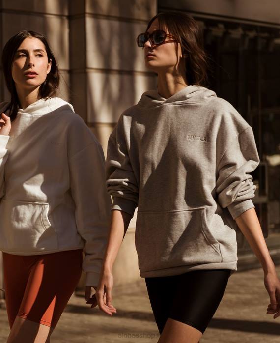 femmes gris chiné P64N982 Alohas pour la planète - pull en coton gris