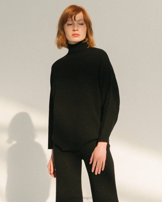 femmes noir P64N766 Alohas passager - haut en tricot noir