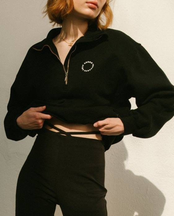 femmes noir P64N921 Alohas macchiato - sweat-shirt en coton noir