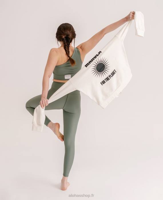 femmes noix de coco P64N983 Alohas pour la planète - pull en coton blanc