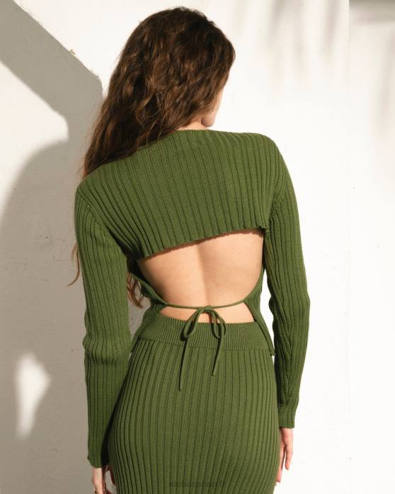 femmes vert émeraude P64N685 Alohas honnête - haut en tricot vert