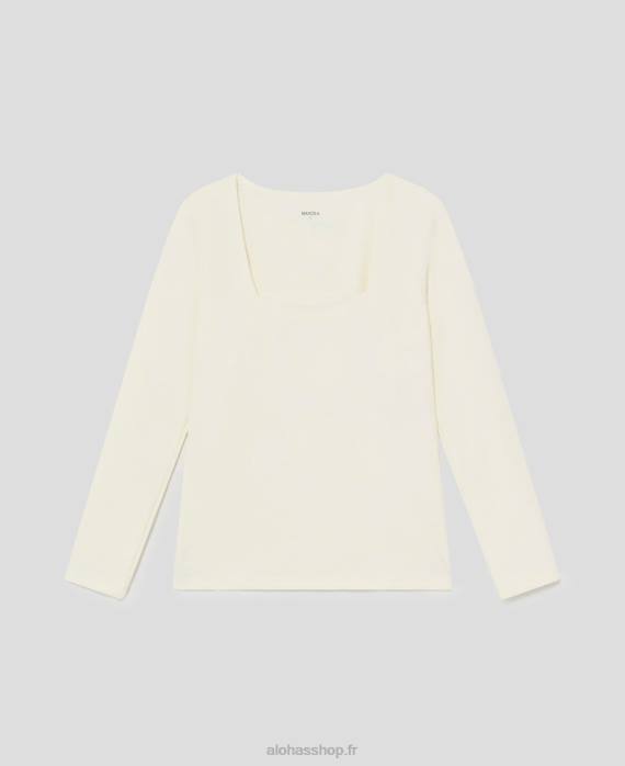 femmesP64N623 Alohas core - haut blanc à manches longues