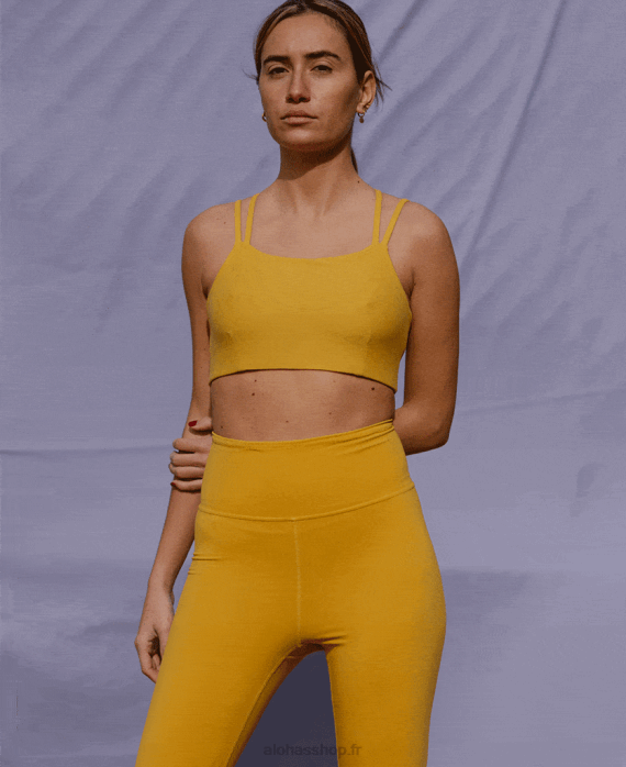 femmesP64N650 Alohas dos croisé - haut jaune