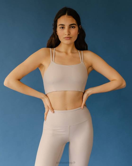 femmesP64N653 Alohas dos croisé - haut en éconyl beige